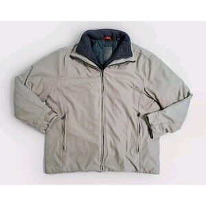 Marc New York Soft Shell Bomber Jacket Men XL Khaki Fleece Lined Coat Harrington